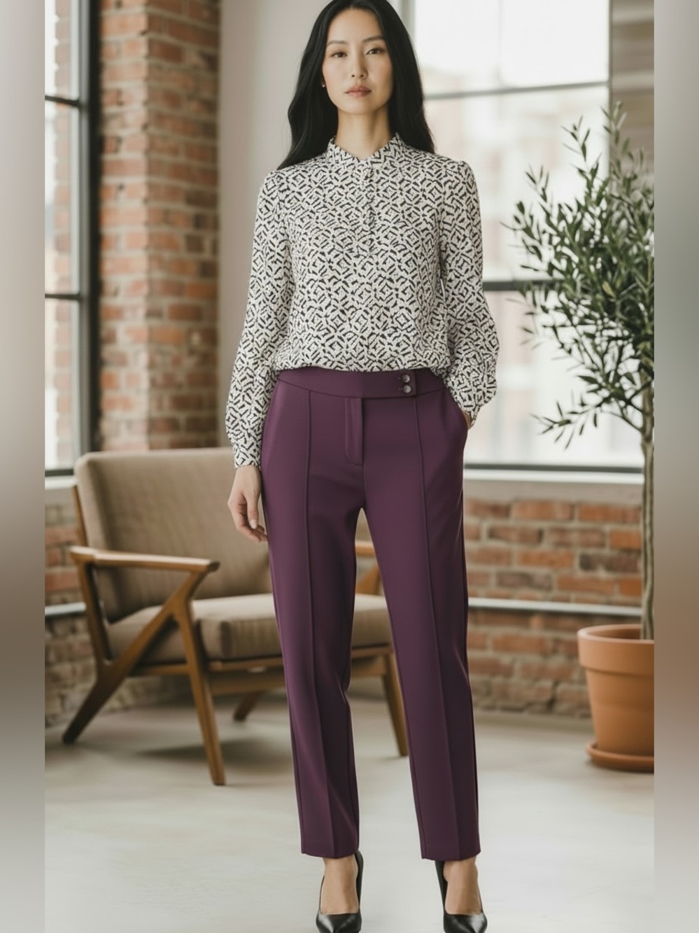 Liverpool Women's Pants - Burgundy